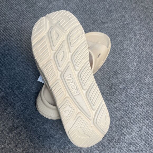 HOKA One One Ora Recovery Slides 3 Mens Size 12 Comfort Sandals Vanilla NEW